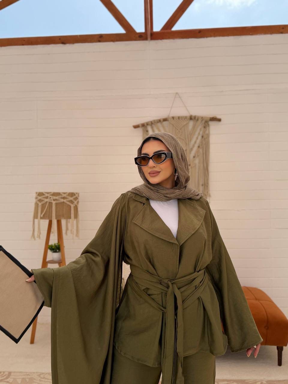 Linen Set with Belt