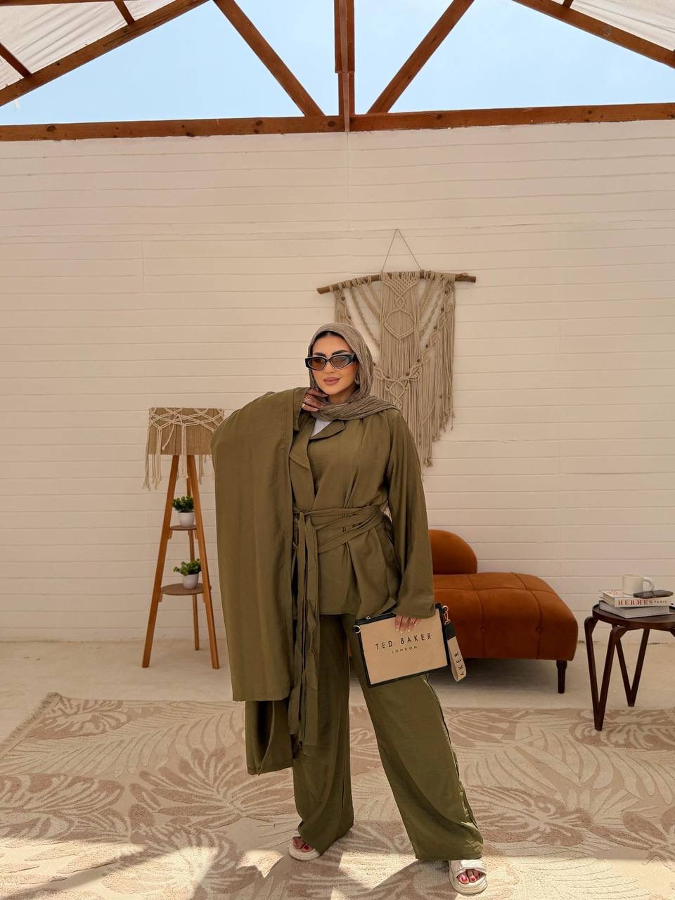 Linen Set with Belt