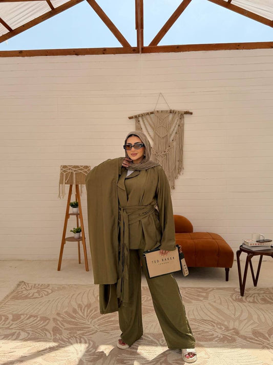 Linen Set with Belt
