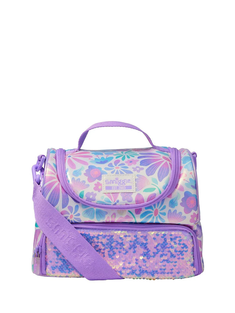 Smiggle Purple Bloom Classic Backpack