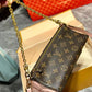 Louis Vuitton Monogram Pochette with Gold Chain