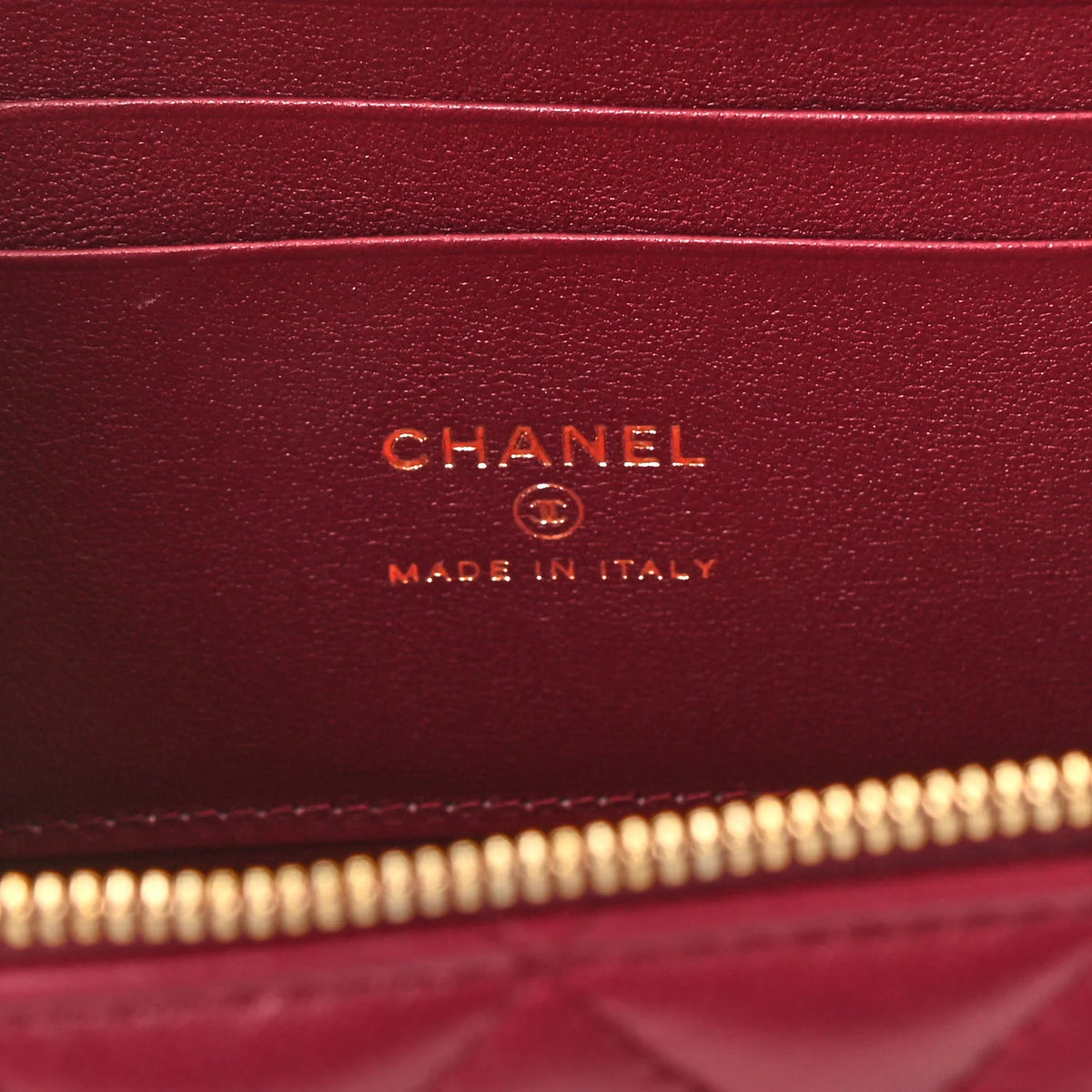 Chanel Lambskin Quilted Small Vanity Case With Chain