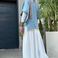 Cut Detail Denim Vest