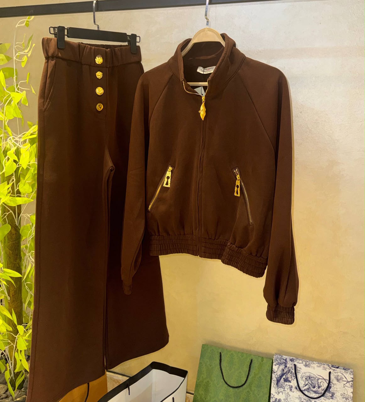 Schiaparelli inspired two-piece tracksuit set