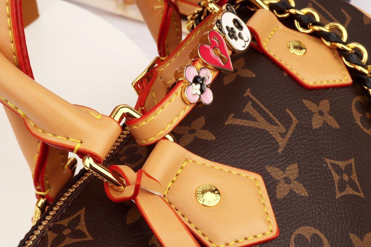 Louis Vuitton Speedy Bandoulière with Red Trim