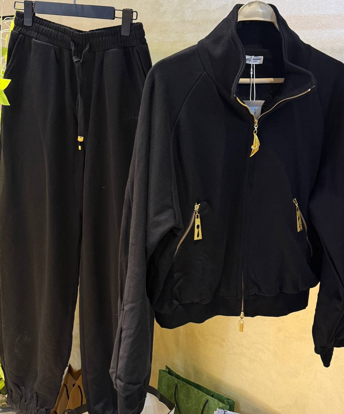 Schiaparelli Mock-Neck Zip-up Jacket and Matching Sweatpants