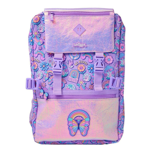 Smiggle Super Charge Attach Foldover 18 inches Backpack - Lilac
