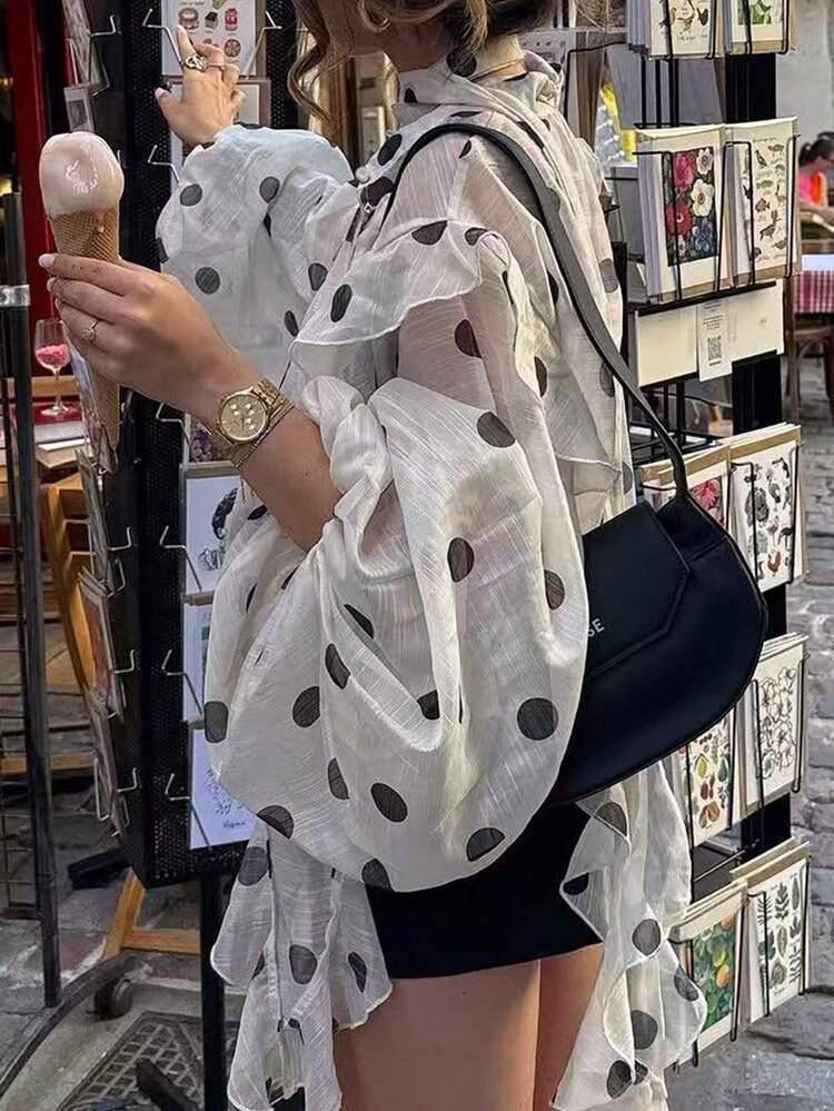 Polka Dot Organza shirt