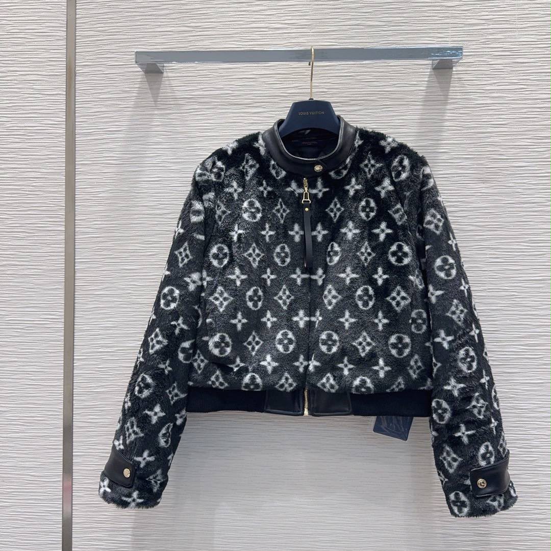 Louis Vuitton Monogram Fleece/Shearling Jacket