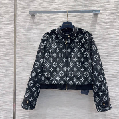 Louis Vuitton Monogram Fleece/Shearling Jacket