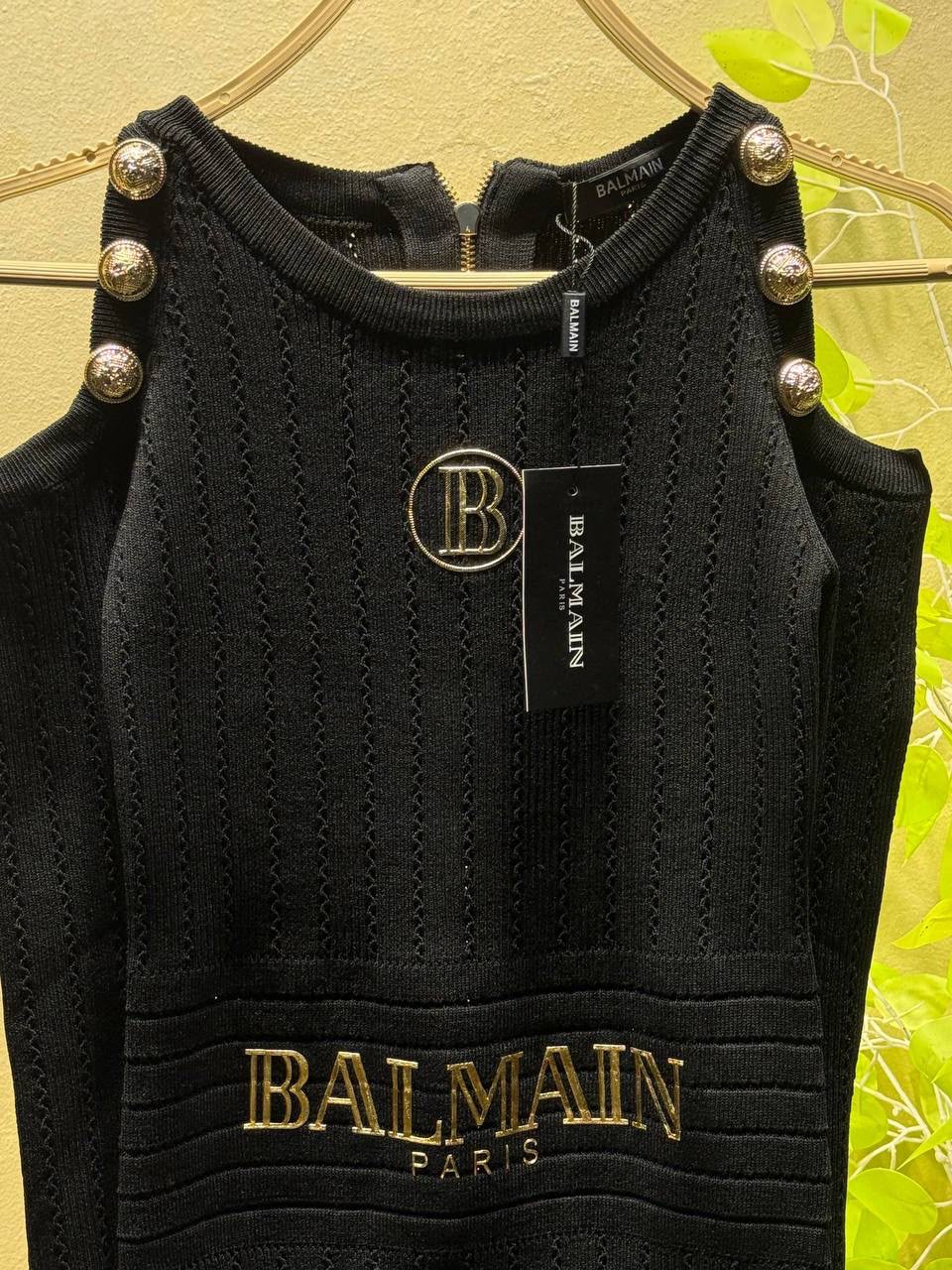 Balmain Ribbed Mini Dress