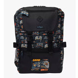 Smiggle Bold Black Gaming Attach Foldover Bag