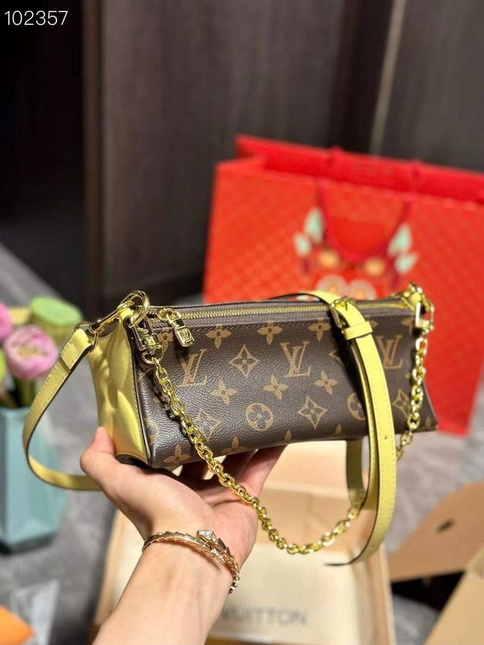 Louis Vuitton Monogram Pochette with Gold Chain
