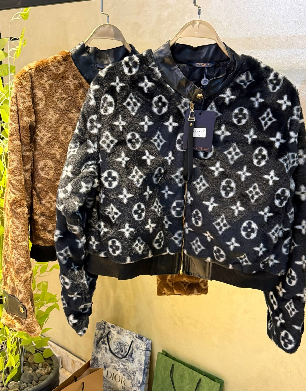 Louis Vuitton Monogram Fleece/Shearling Jacket