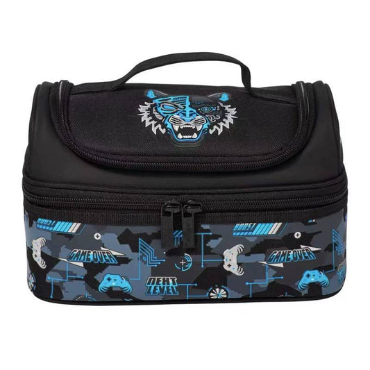 Smiggle Distinctive blue gaming tiger Double Decker Lunchbox
