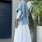 Cut Detail Denim Vest