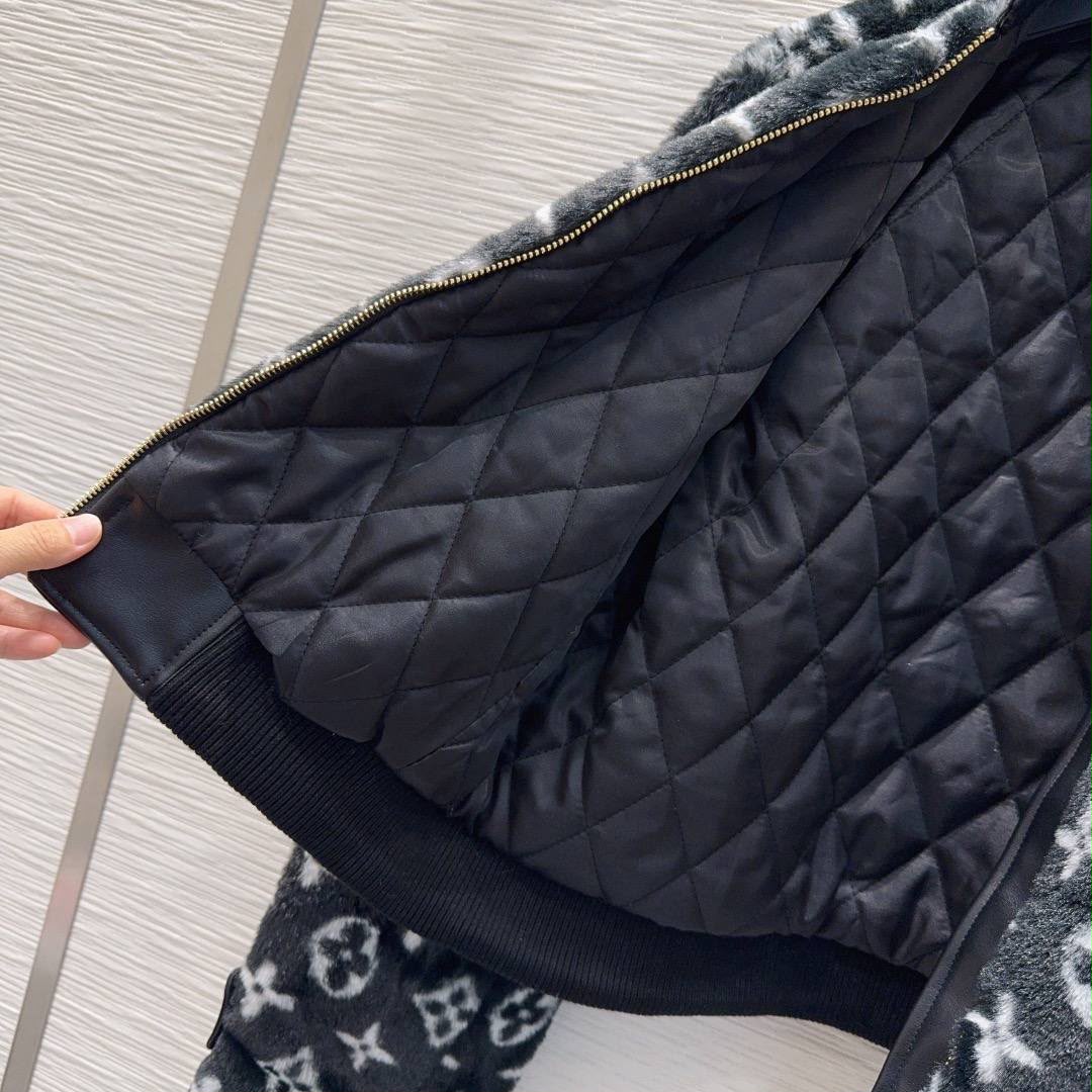 Louis Vuitton Monogram Fleece/Shearling Jacket