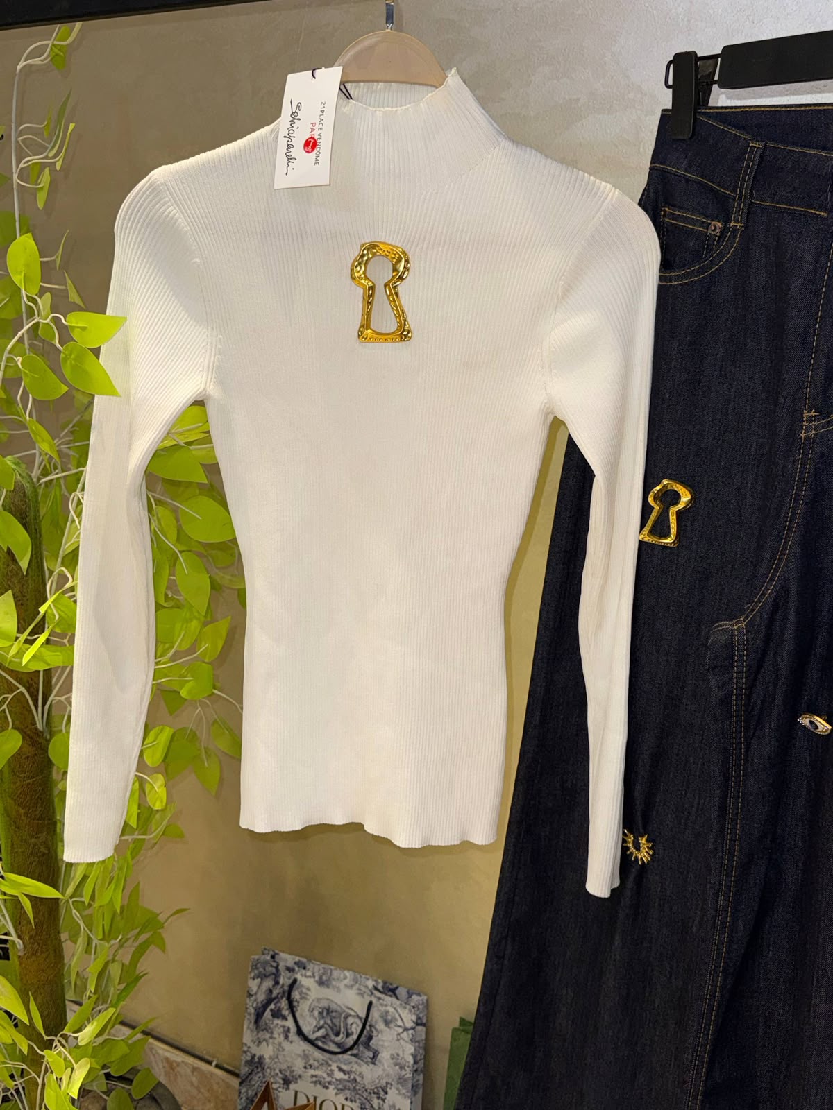 Schiaparelli Ribbed knit turtleneck