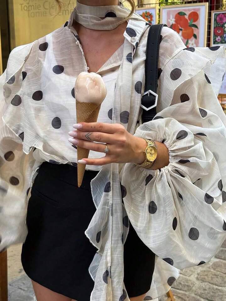 Polka Dot Organza shirt