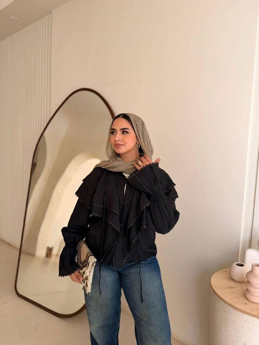 Ruffle Collar Shirt