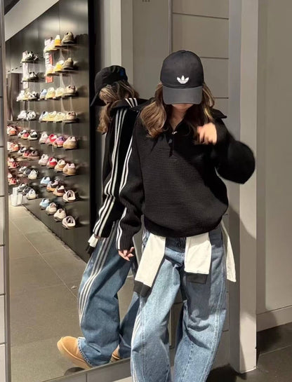 Adidas Quarter Zip knit sweatshirt
