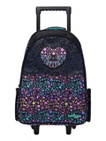 Smiggle Cat Trolley Backpack With Light Up Wheels | Black
