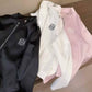Loewe-inspired embroidered zip-up biker jackets