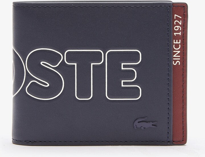Lacoste Men's Fitzgerald Branded Leather Foldable Wallet