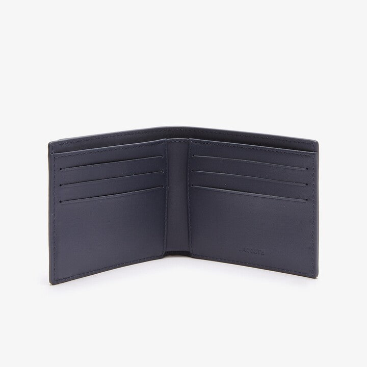 Lacoste Men's Fitzgerald Branded Leather Foldable Wallet
