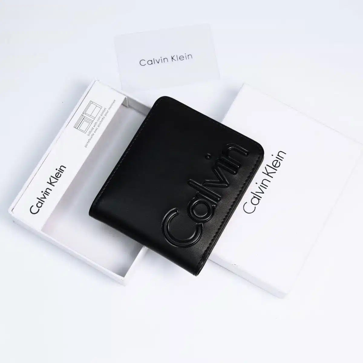 Calvin Klein Men Wallet Black Genuine Leather