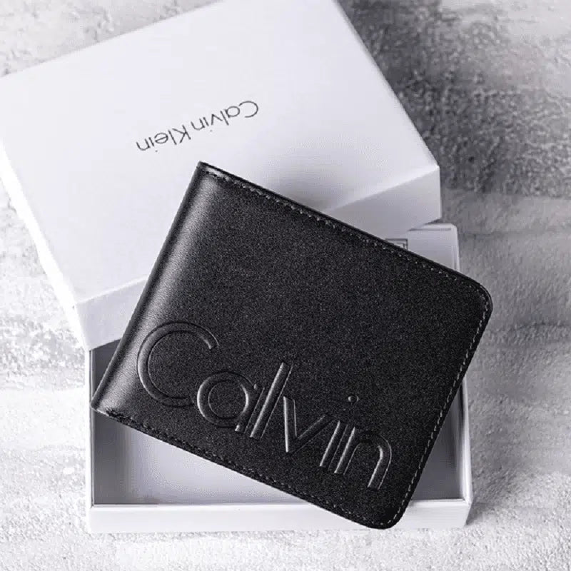 Calvin Klein Men Wallet Black Genuine Leather