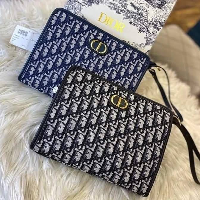 Dior Oblique Embroidered Pouch