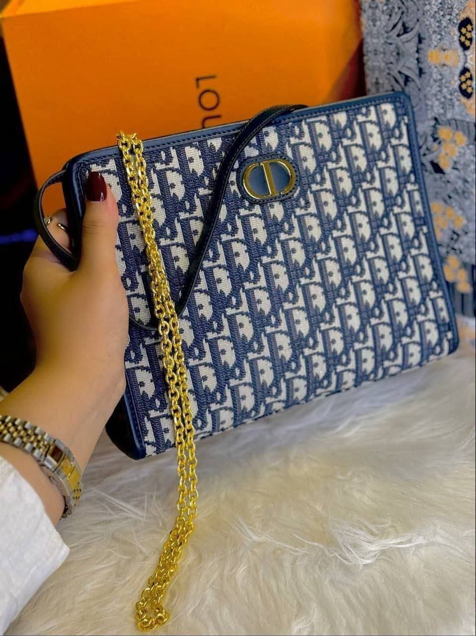 Dior Oblique Embroidered Pouch