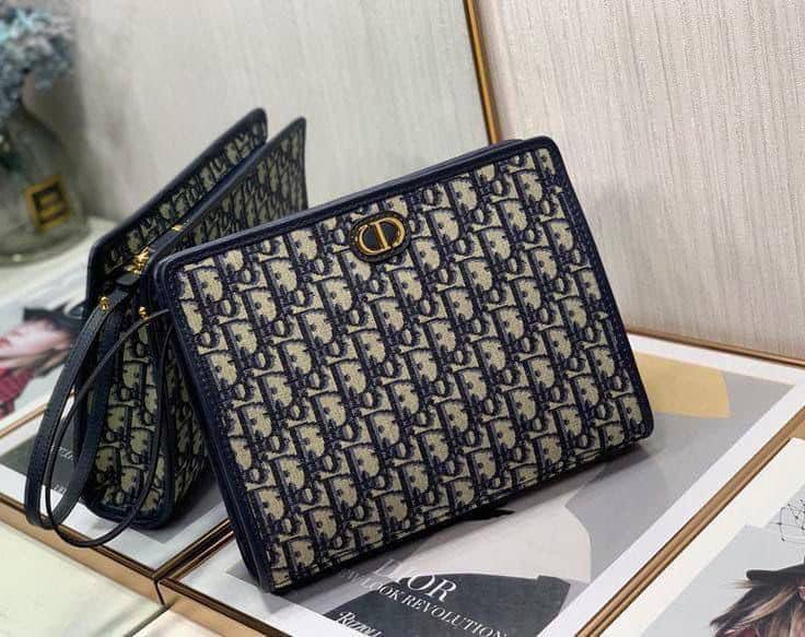 Dior Oblique Embroidered Pouch
