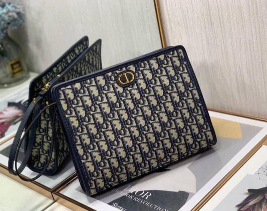 Dior Oblique Embroidered Pouch