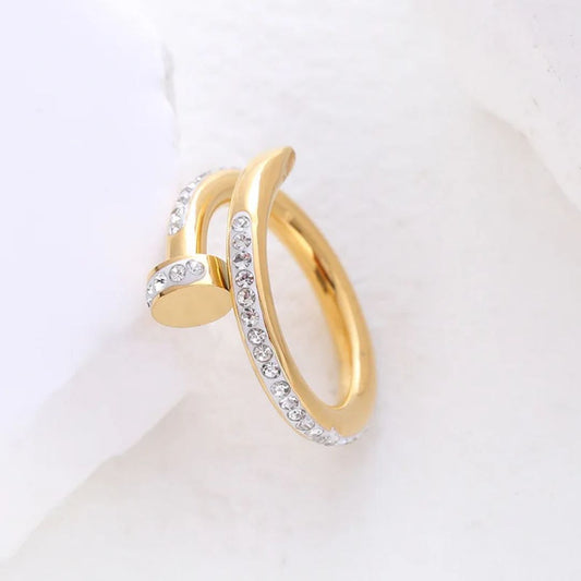 studded nail ring