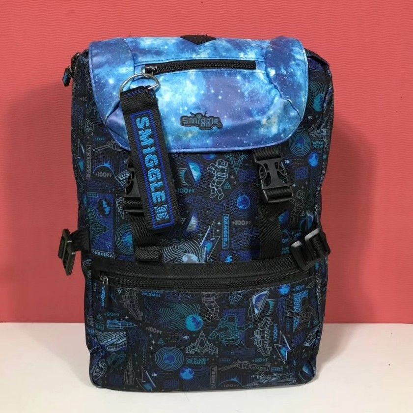 Smiggle Backpack Blue Space | (Gr1-Gr6) | 45cm